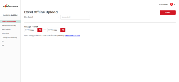 Buat Baru Excel Offline Upload